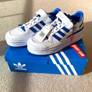 Adidas Triple Platform Low White Royal Blue.